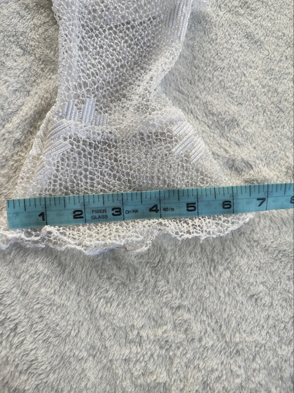 Wild Cat Sheer Crochet Knit Long Sleeve Top - White - Picture 8 of 8